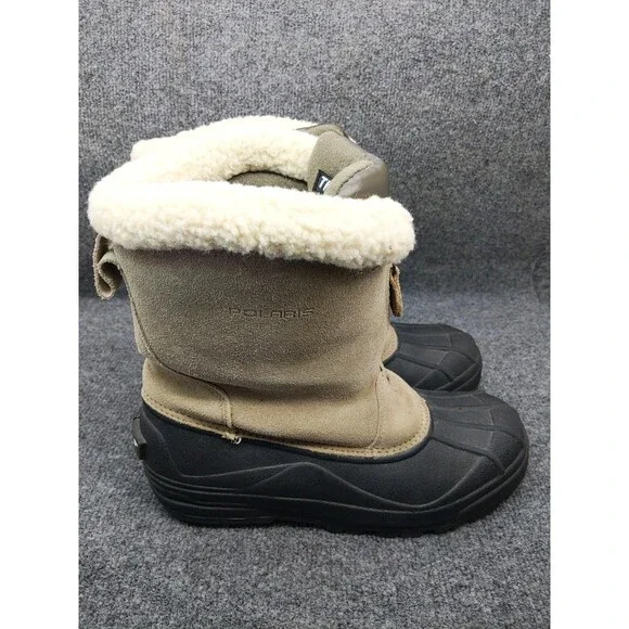 Polaris Womens Size 9 Leather Fur Lined Top Thinsulate Zip Up Snow Boots - Picture 4 of 15